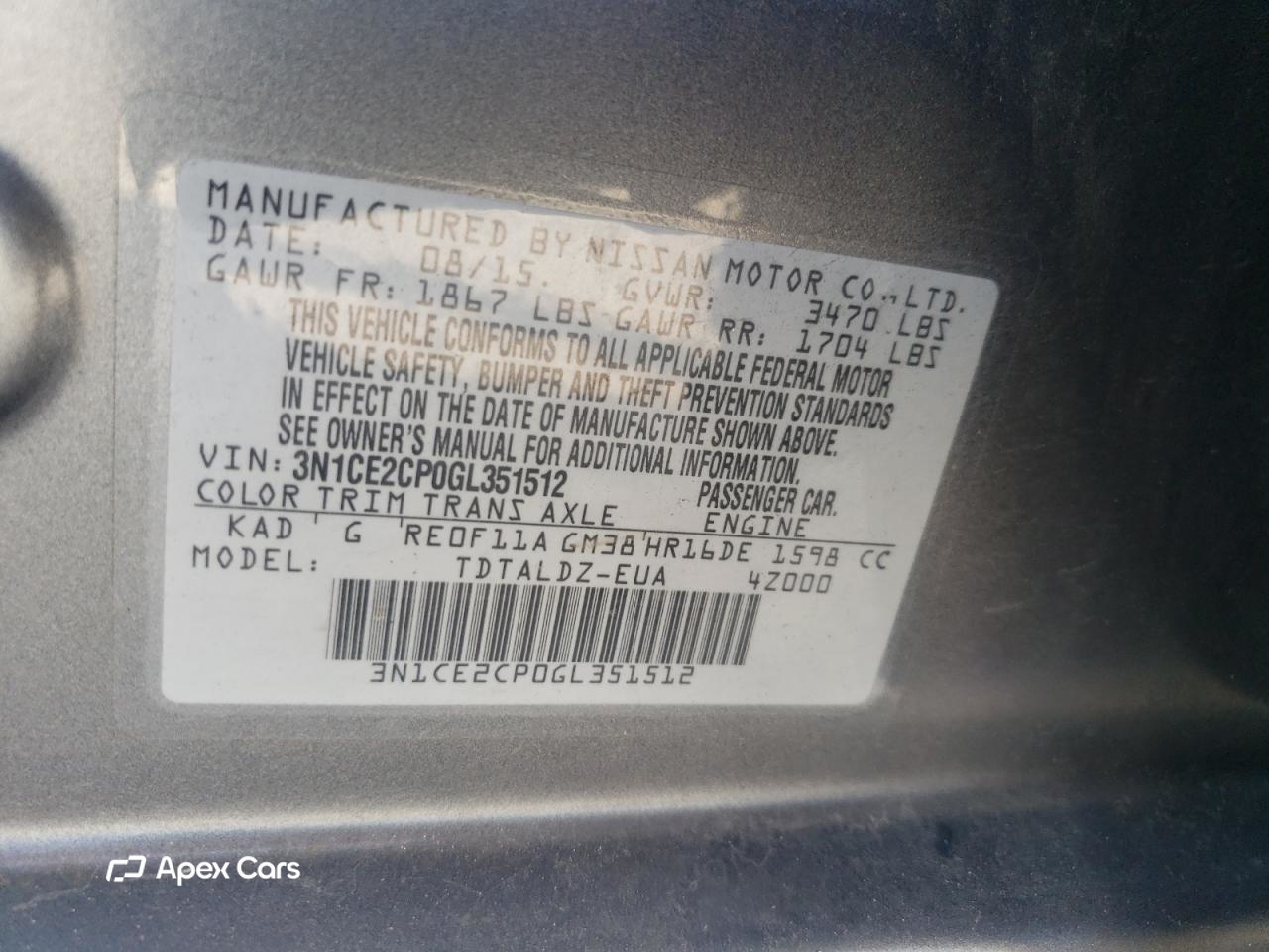 Nissan Versa 2016