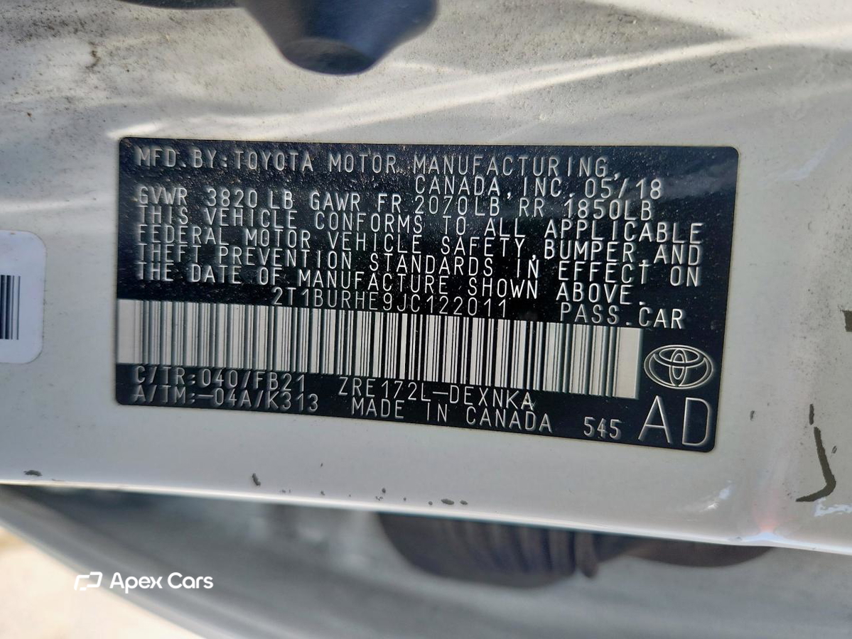 Toyota Corolla 2018