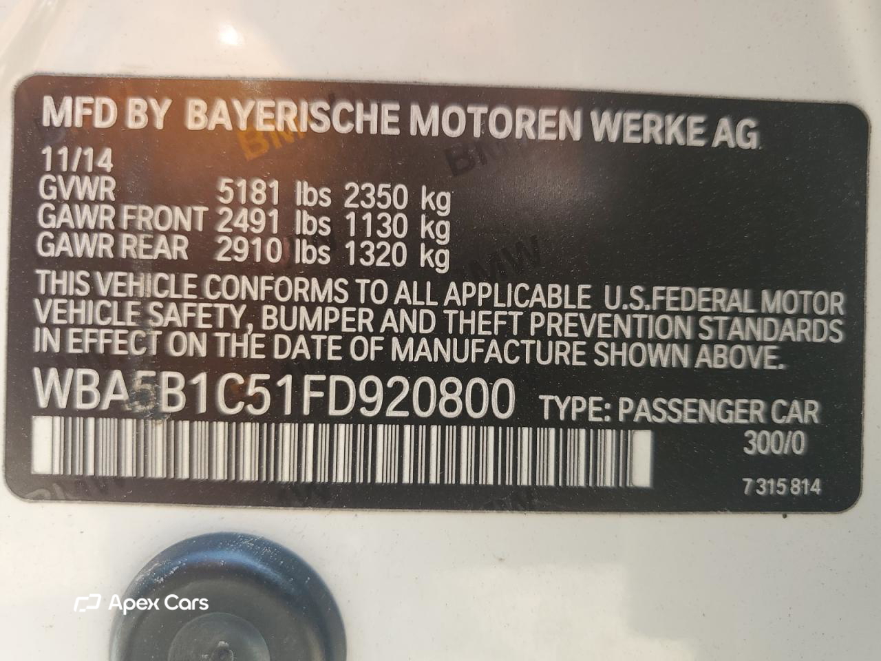 BMW Series 5 2015