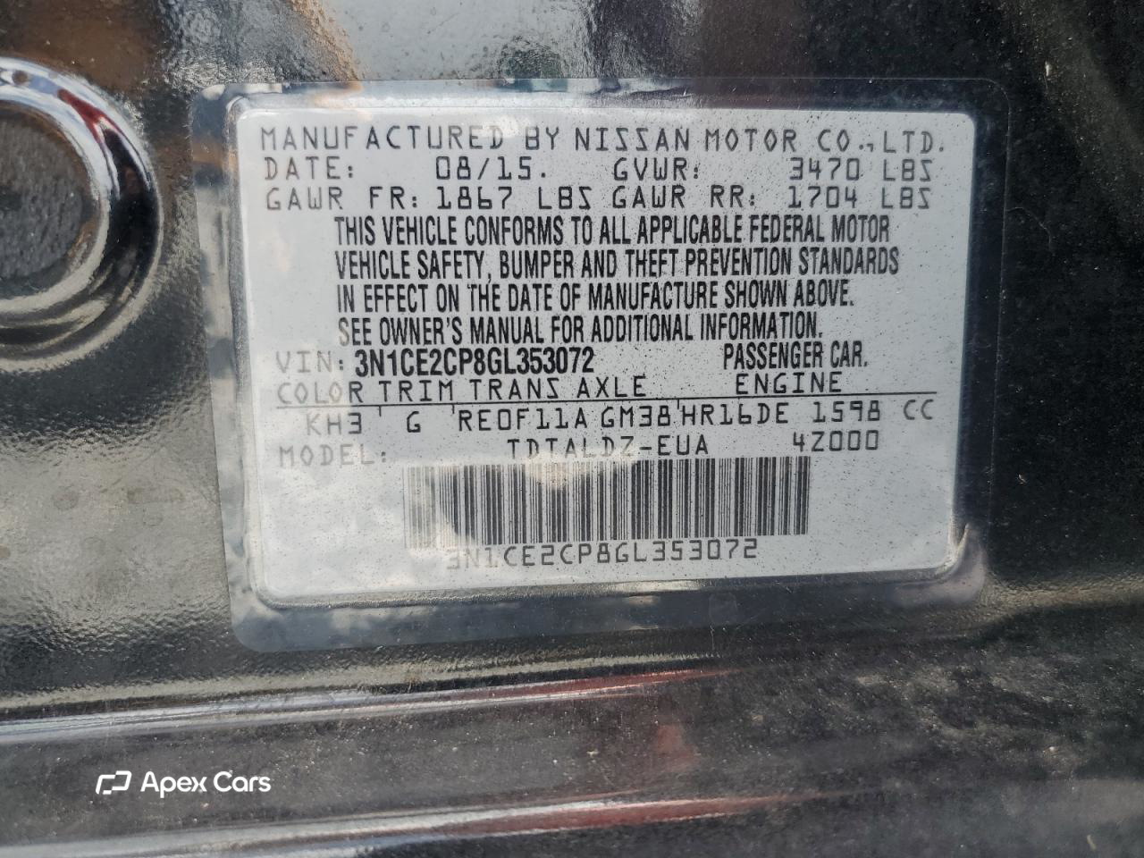 Nissan Versa 2016