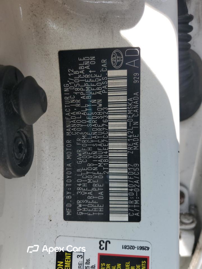 Toyota Corolla 2012