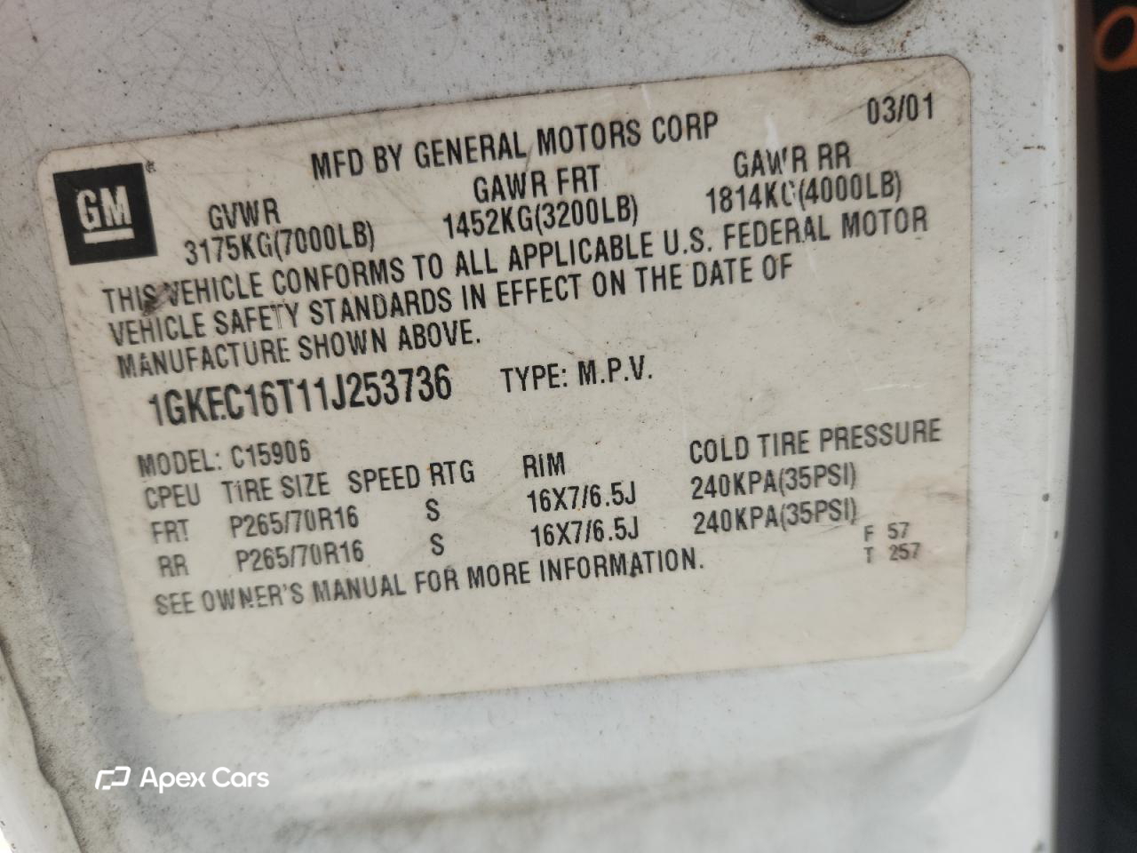 GMC Yukon 2001