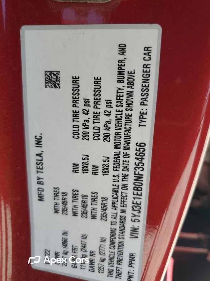 Tesla Model 3 2022
