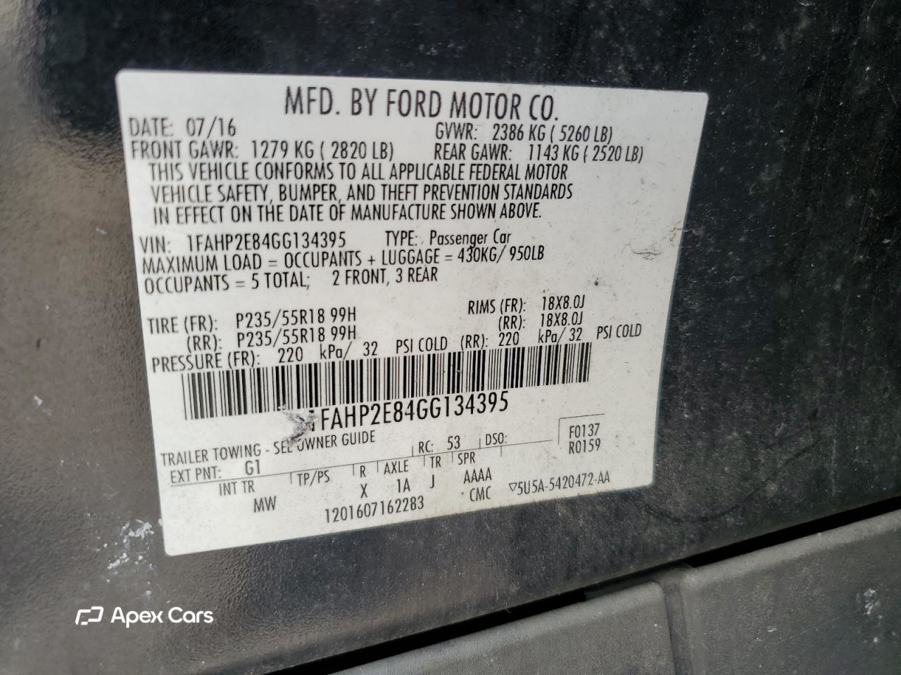 Ford Taurus 2016