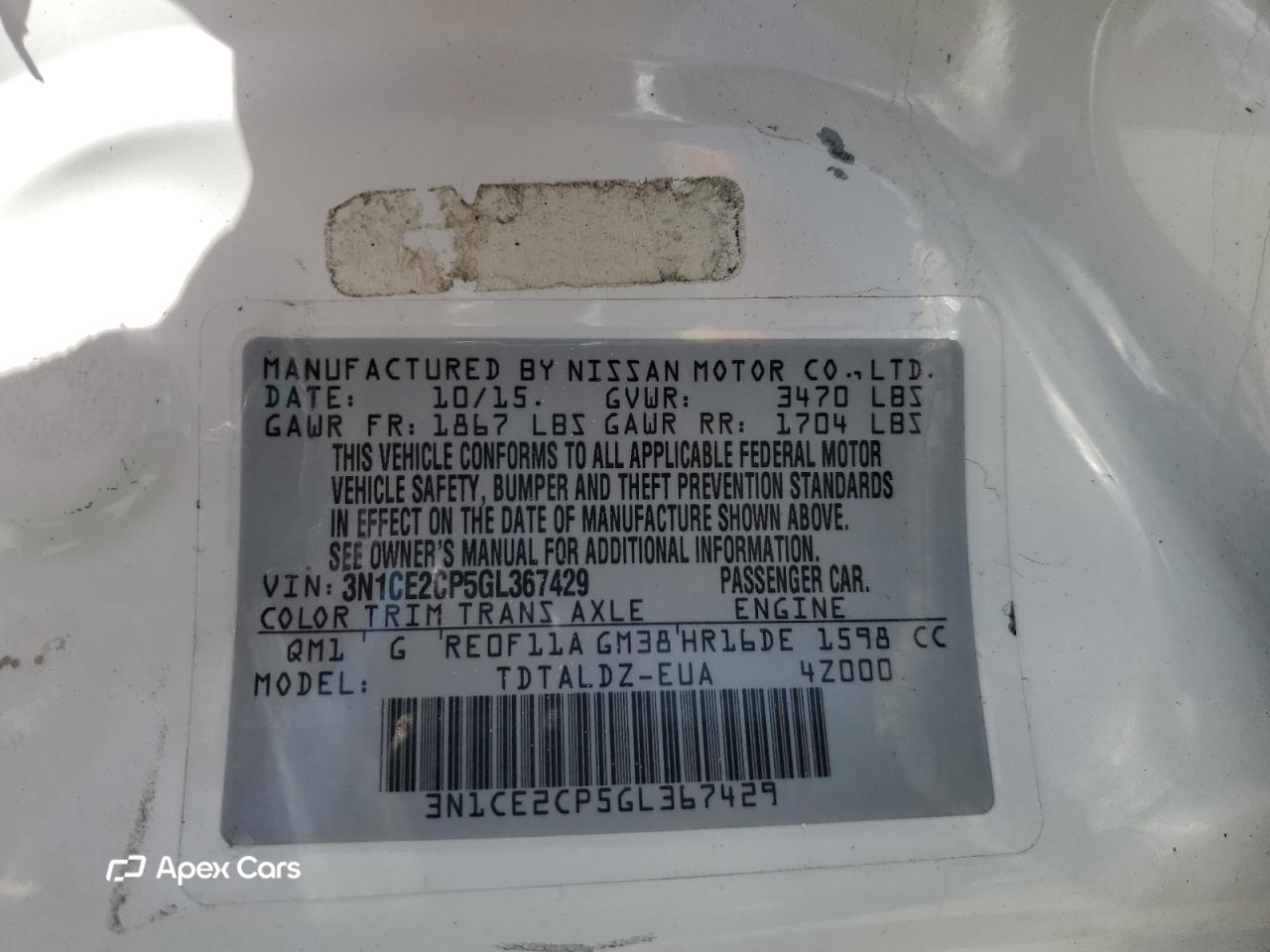 Nissan Versa 2016