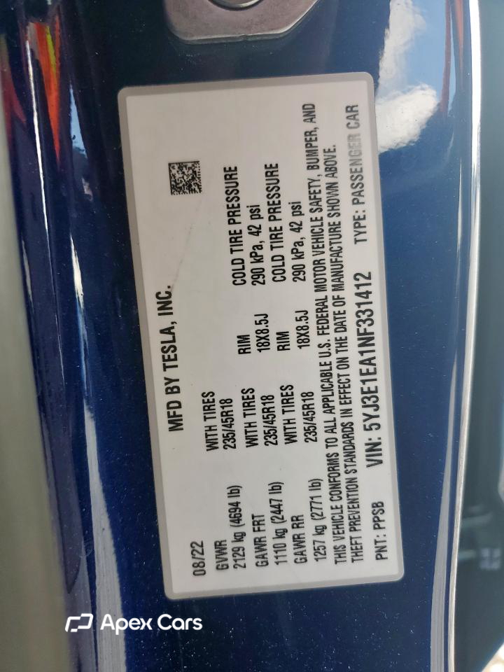 Tesla Model 3 2022