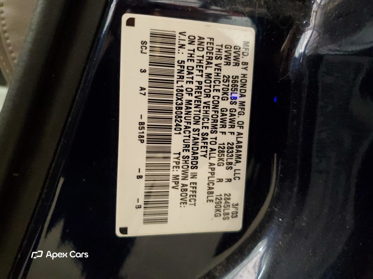 Honda Odyssey 2003