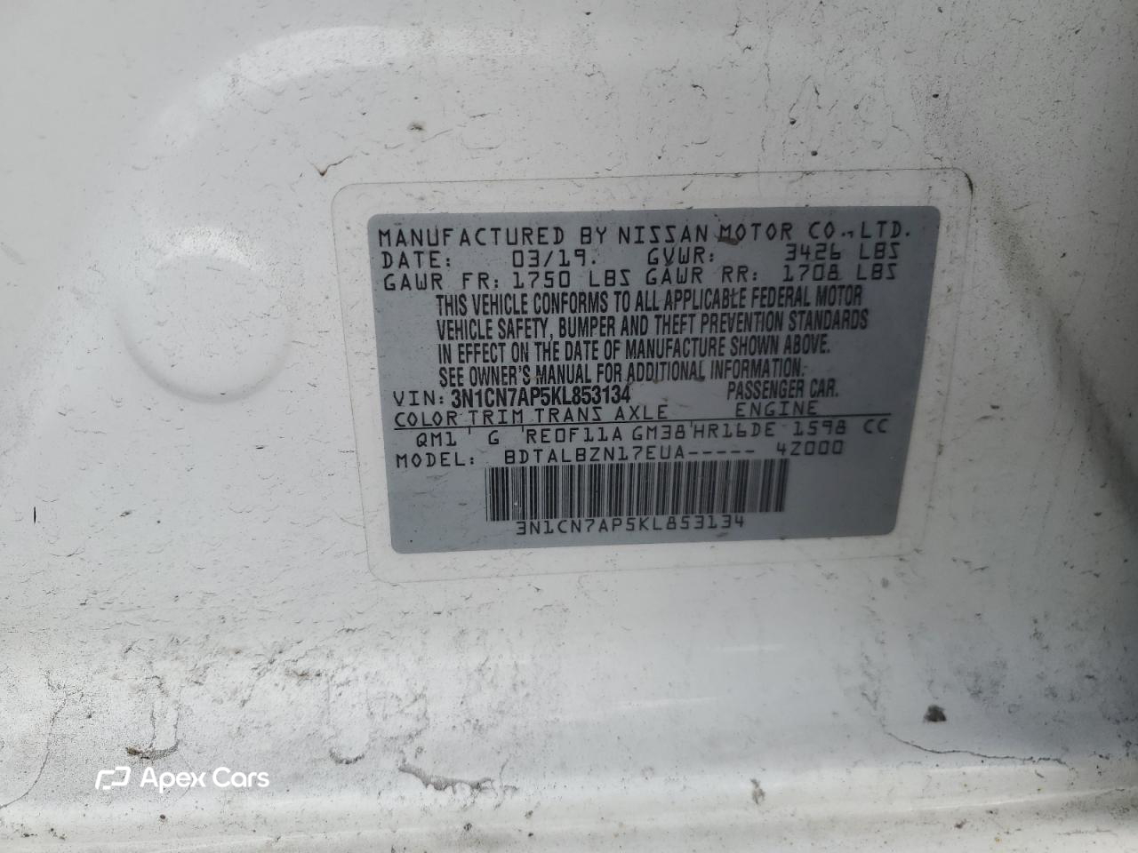 Nissan Versa 2019