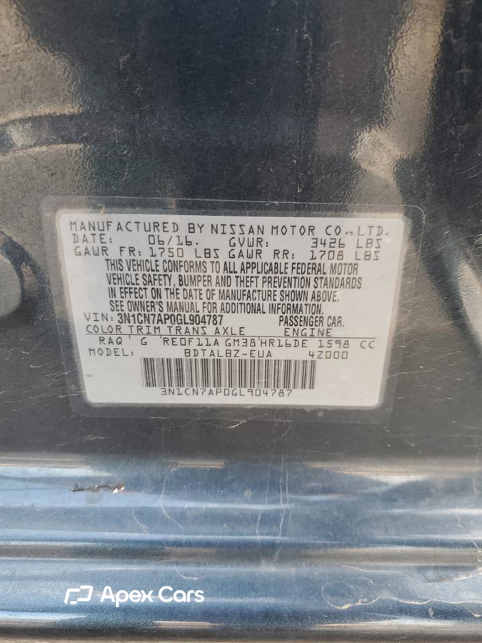Nissan Versa 2016