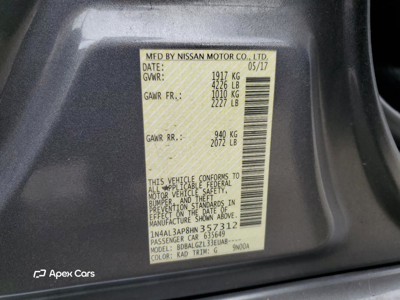 Nissan Altima 2017