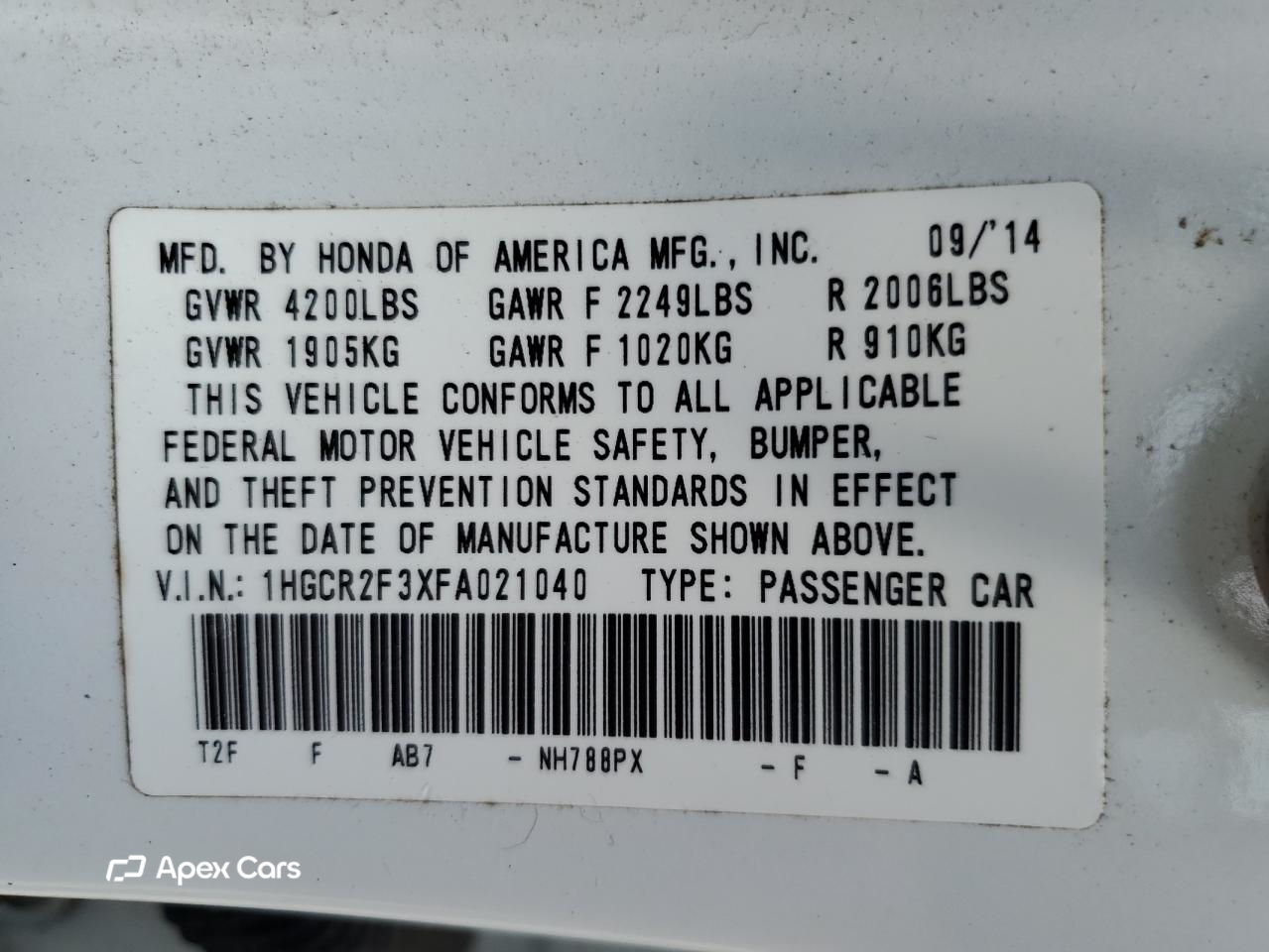 Honda Accord 2015