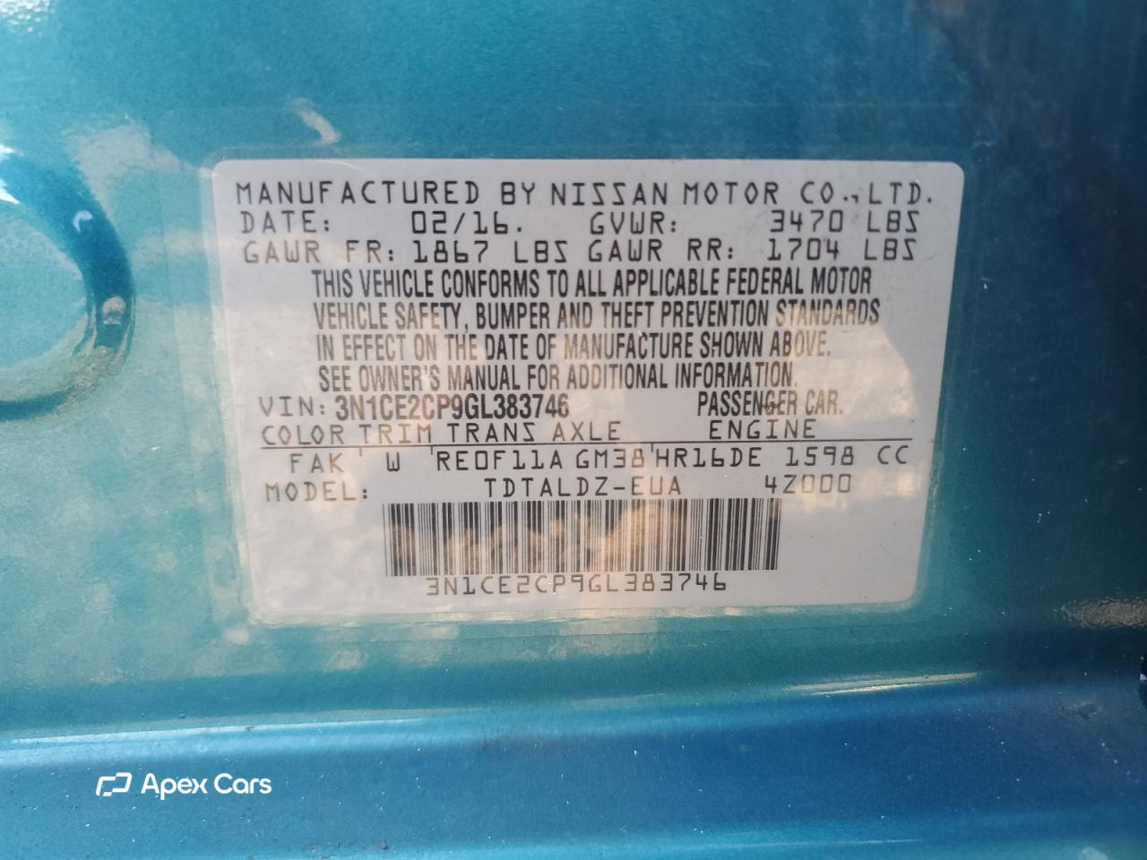 Nissan Versa 2016