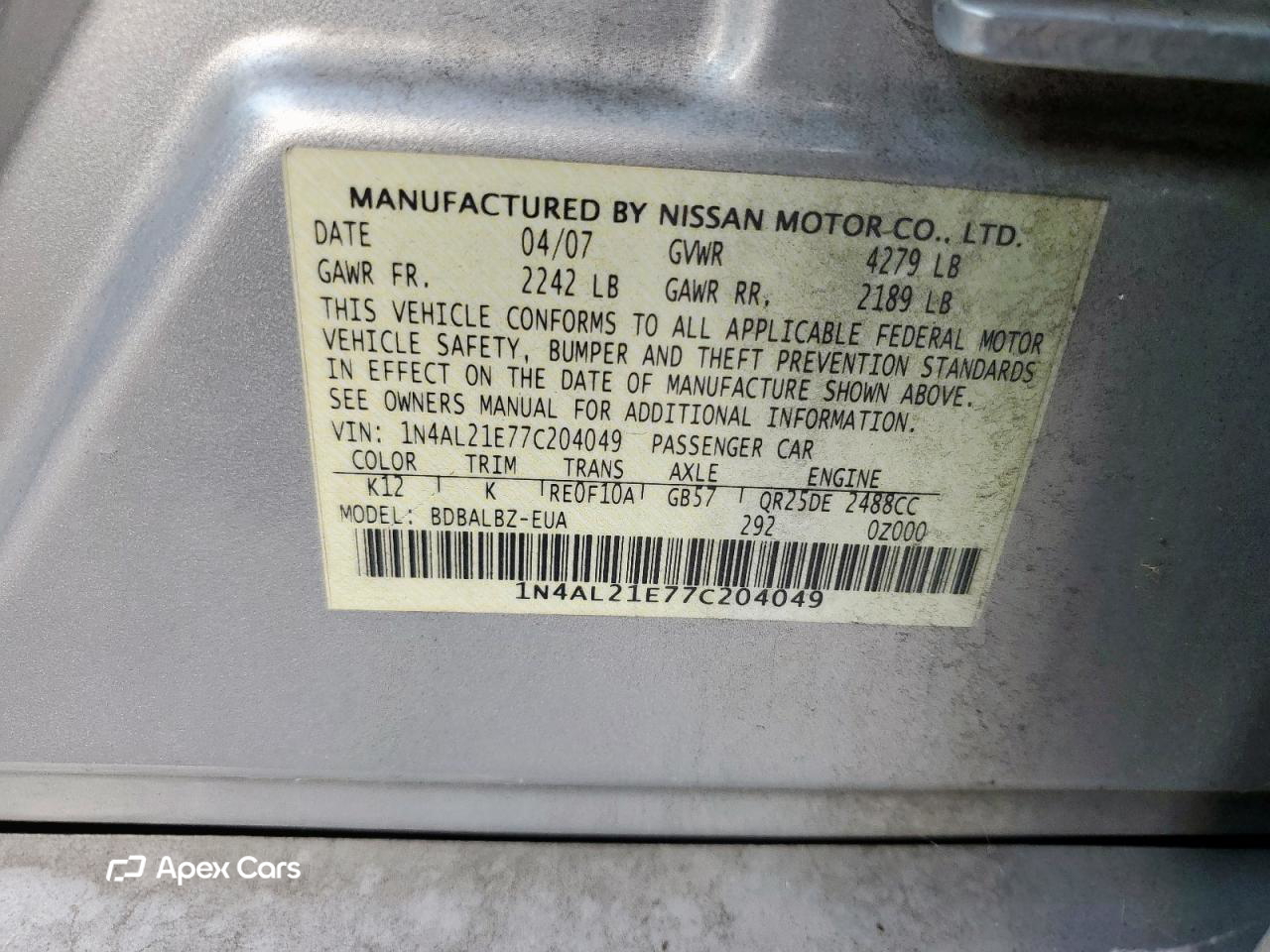 Nissan Altima 2007