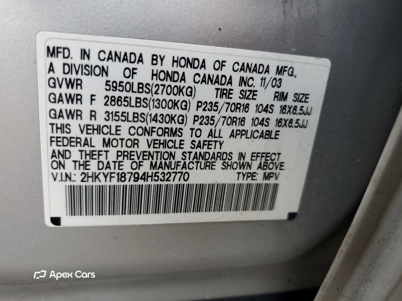 Honda Pilot 2004