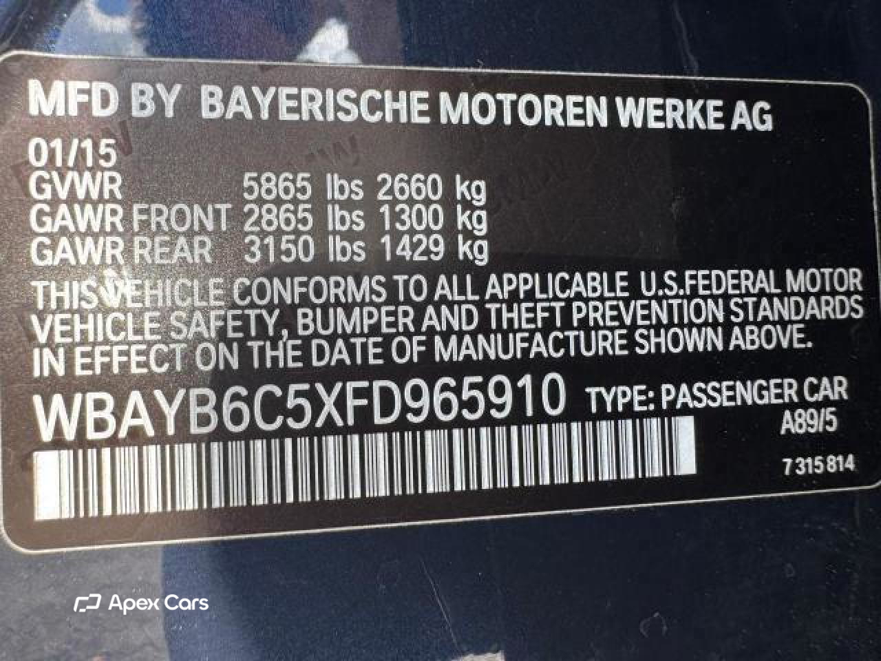 BMW Series 7 2015