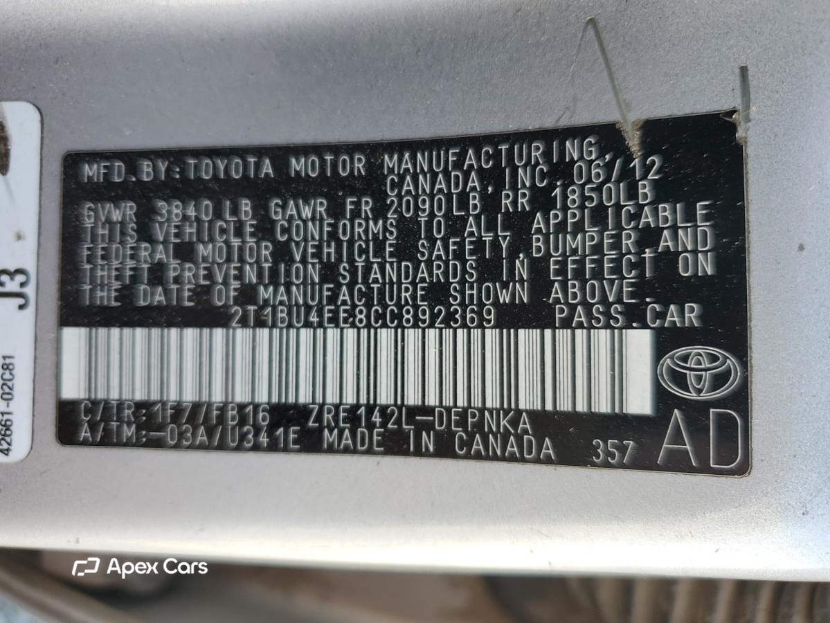 Toyota Corolla 2012