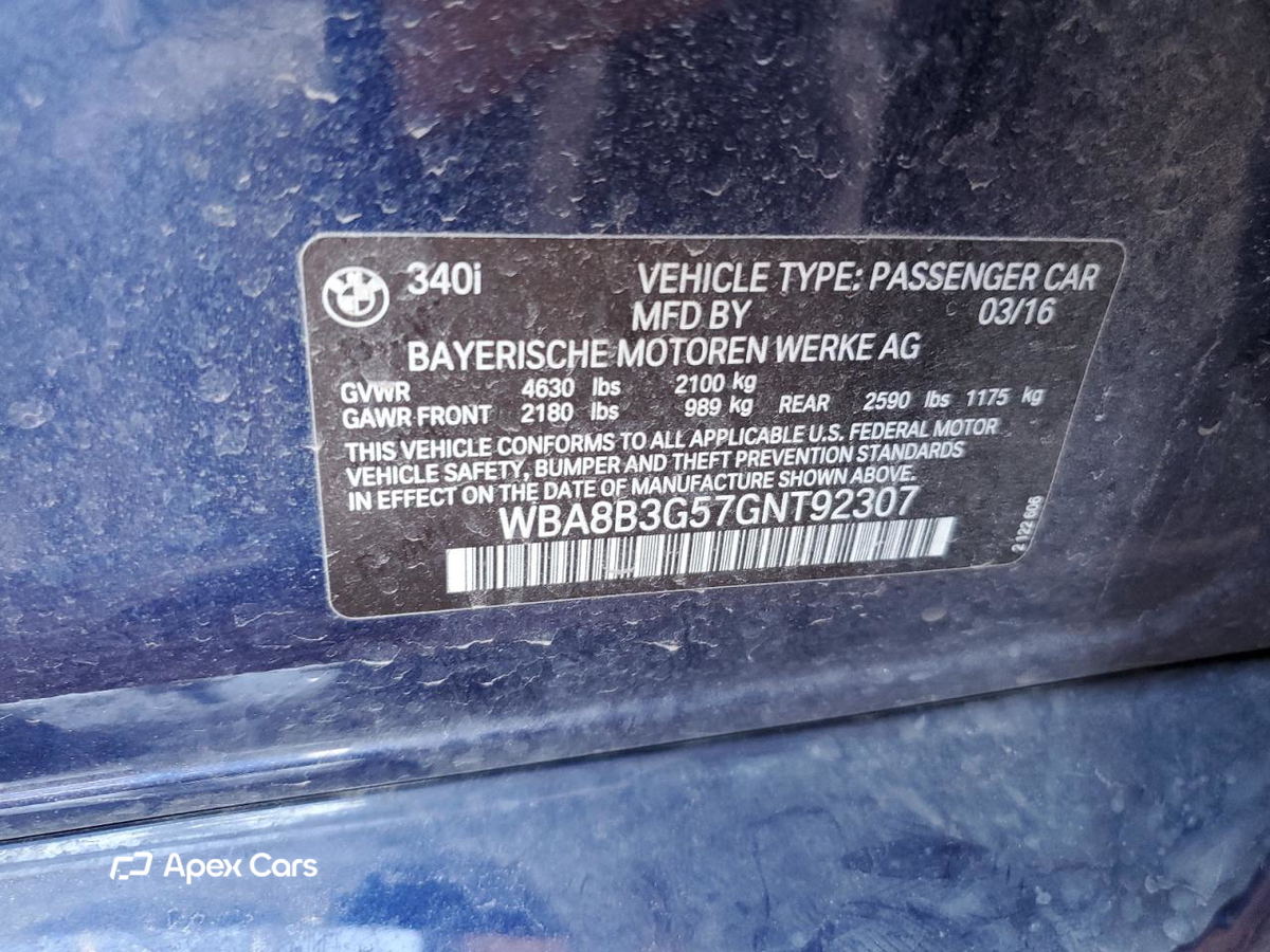 BMW Series 3 2016