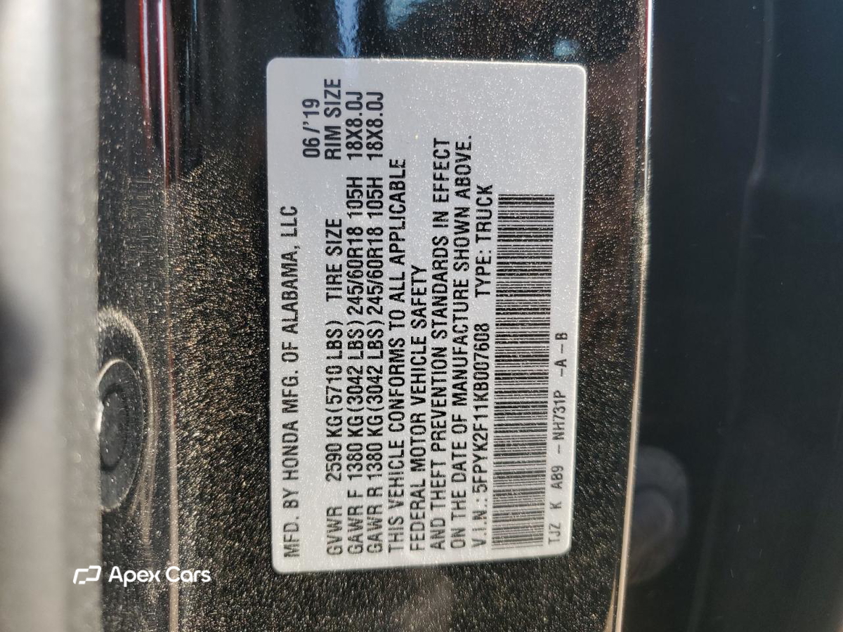 Honda Ridgeline 2019