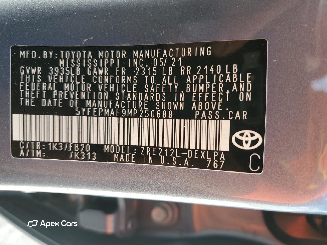 Toyota Corolla 2021