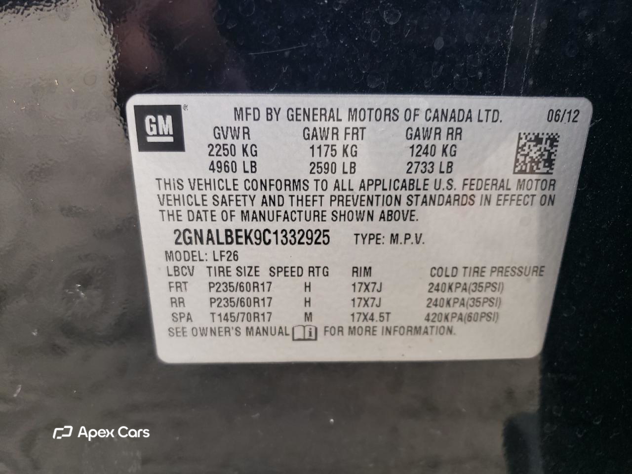 Chevrolet Equinox 2012