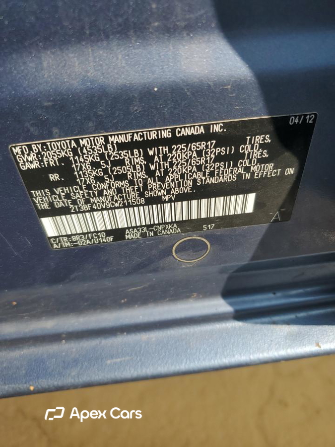 Toyota RAV 4 2012