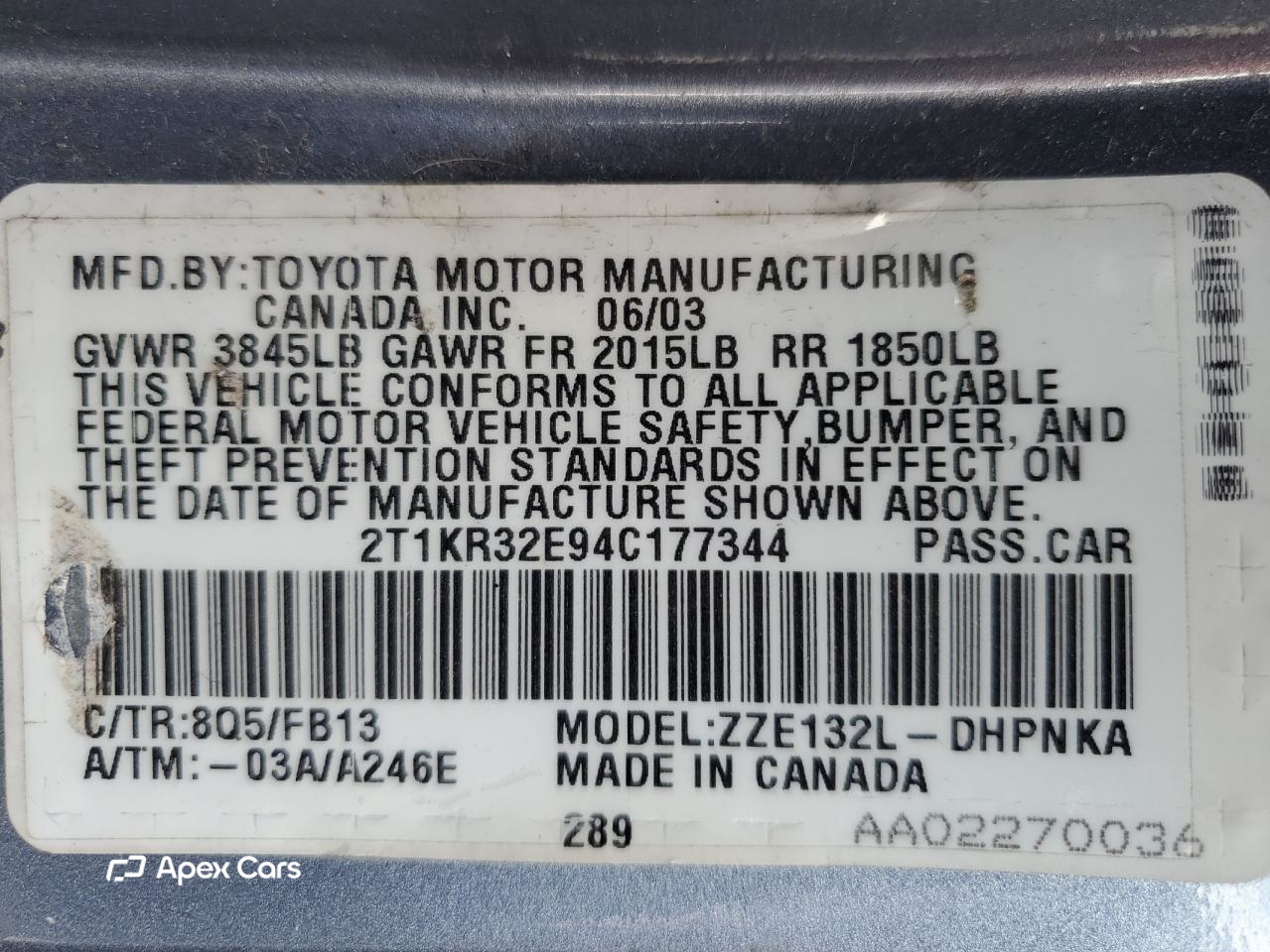 Toyota Matrix 2004