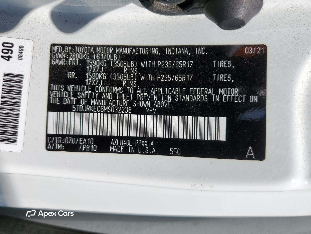 Toyota Sienna 2021