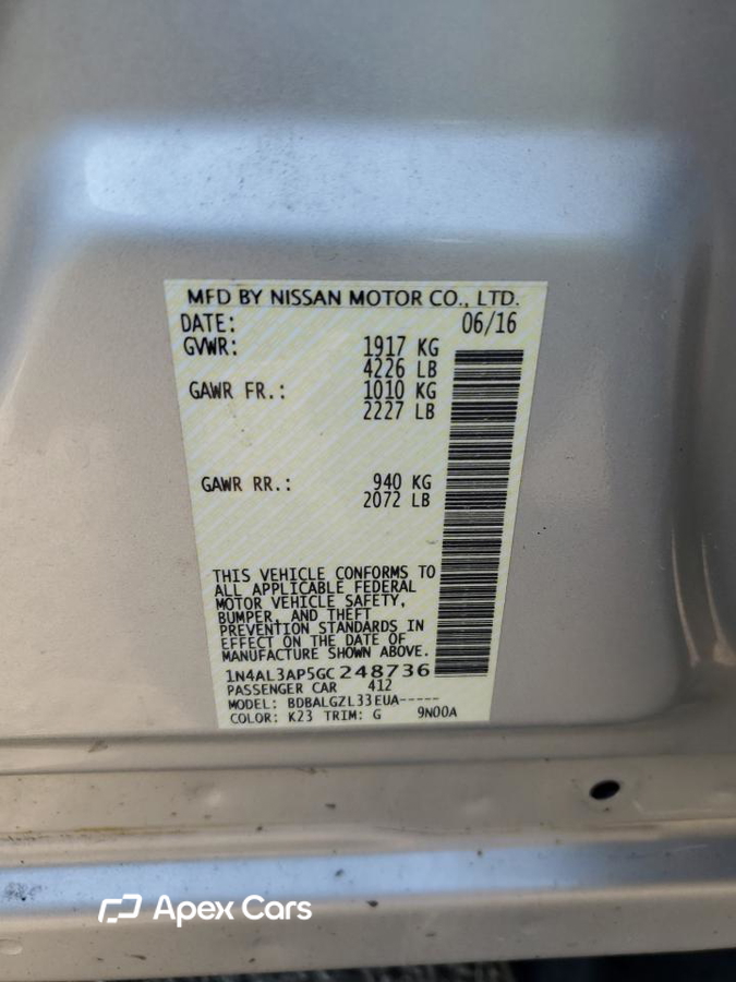 Nissan Altima 2016