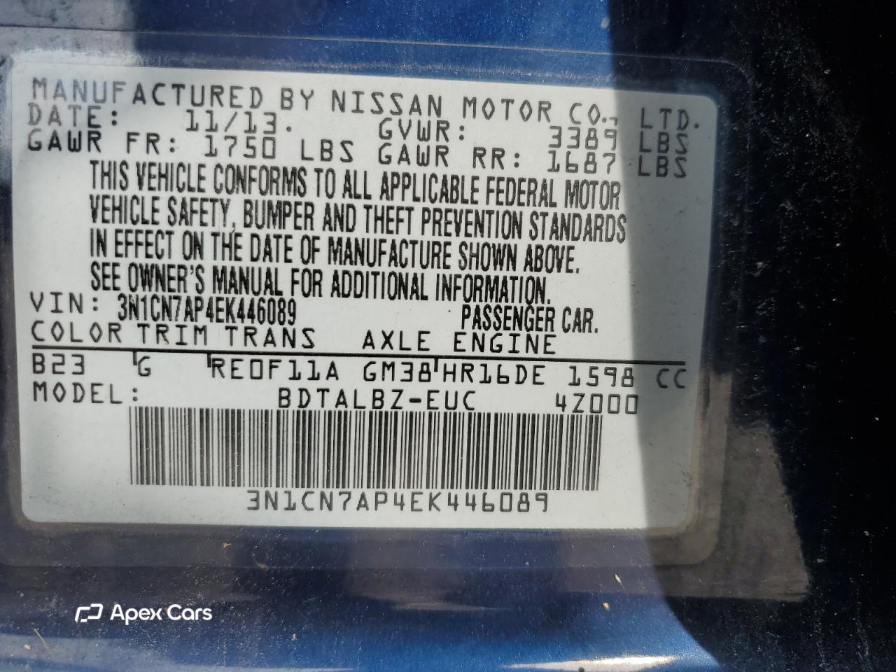 Nissan Versa 2014