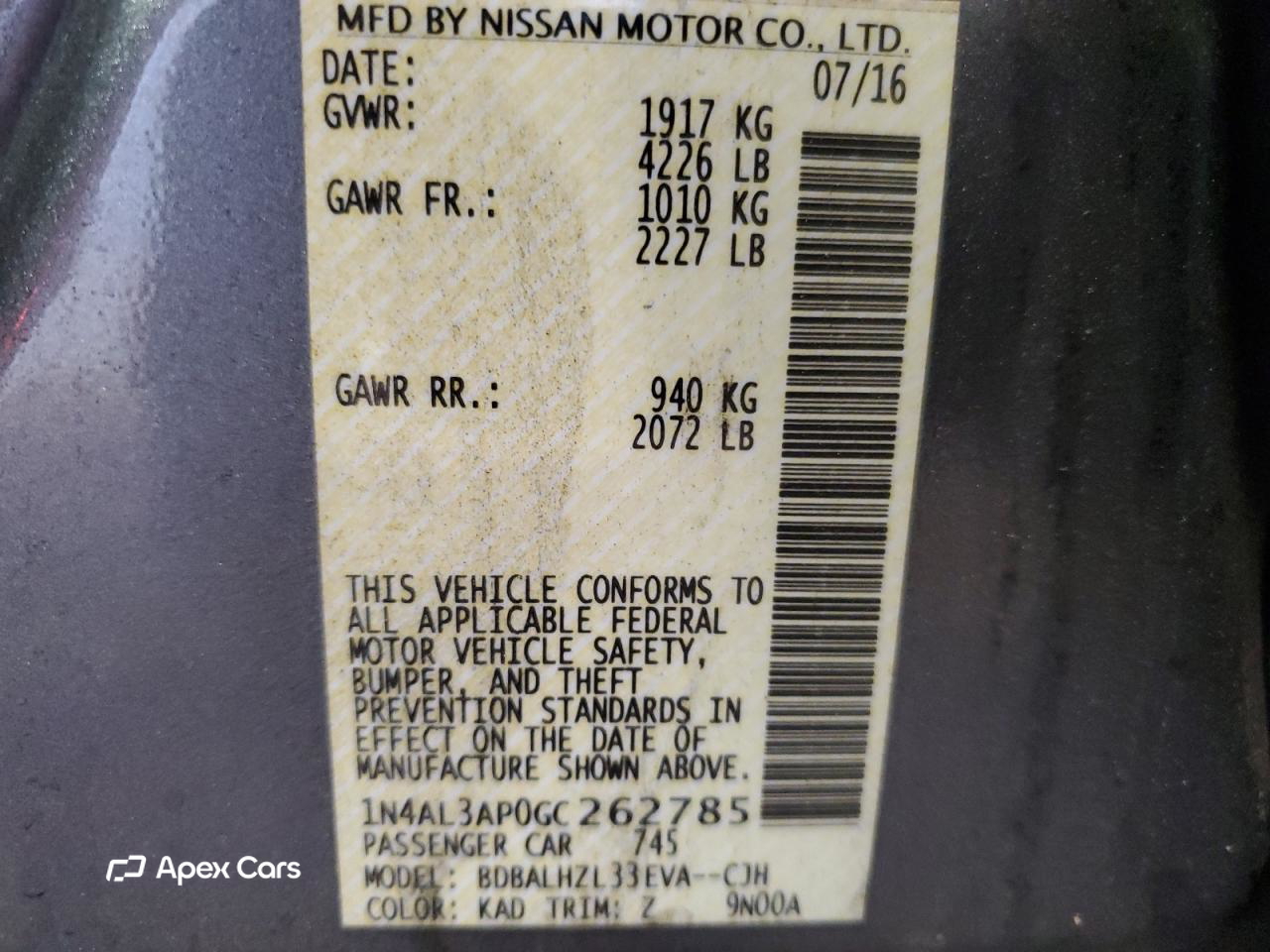 Nissan Altima 2016