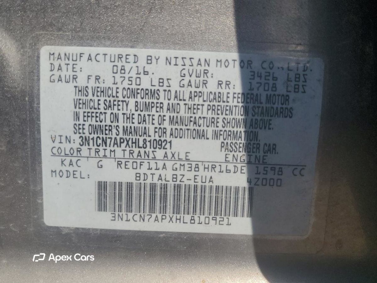 Nissan Versa 2017