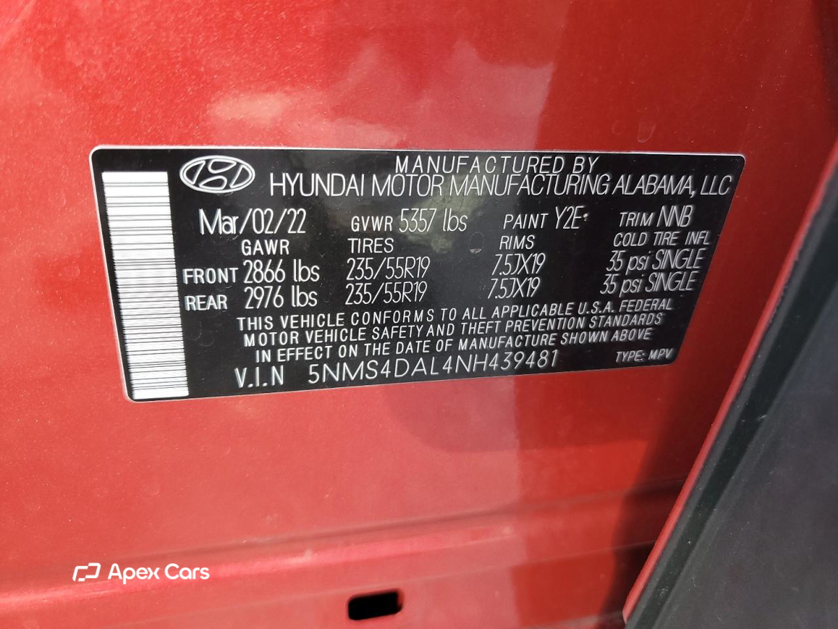 Hyundai Santa Fe 2022