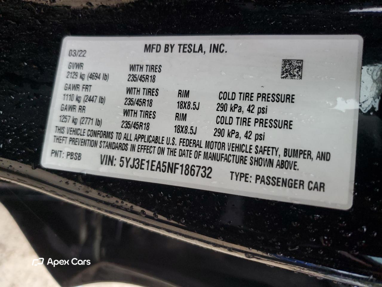 Tesla Model 3 2022