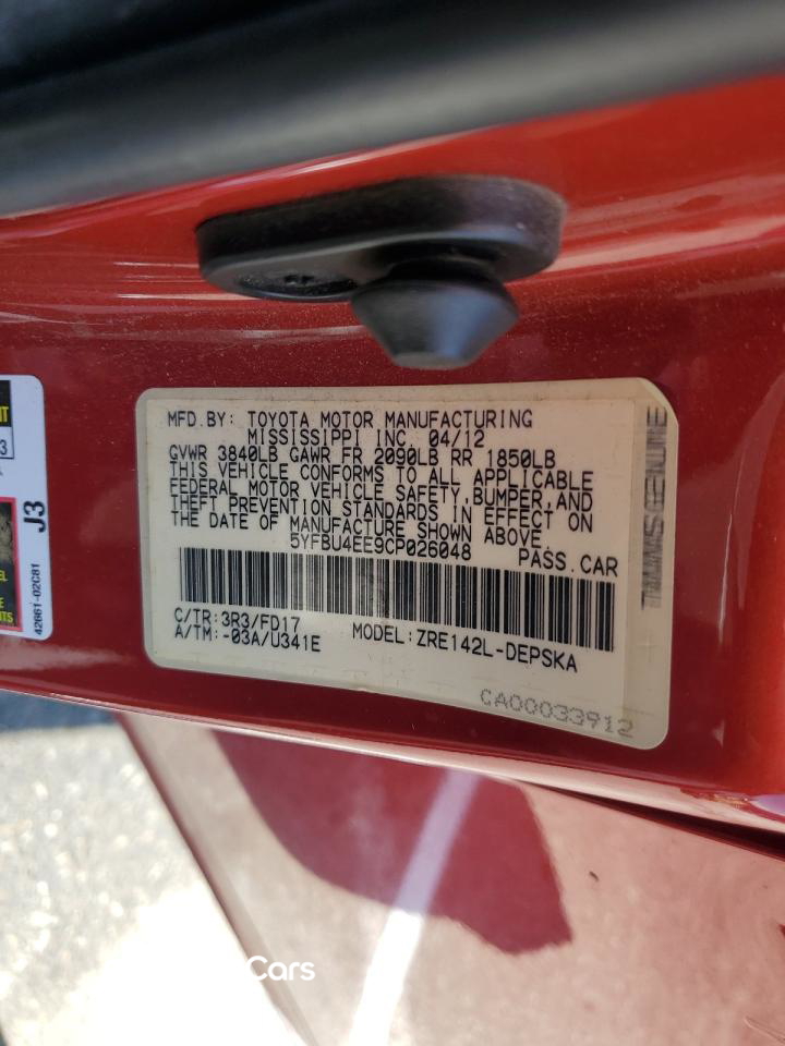 Toyota Corolla 2012