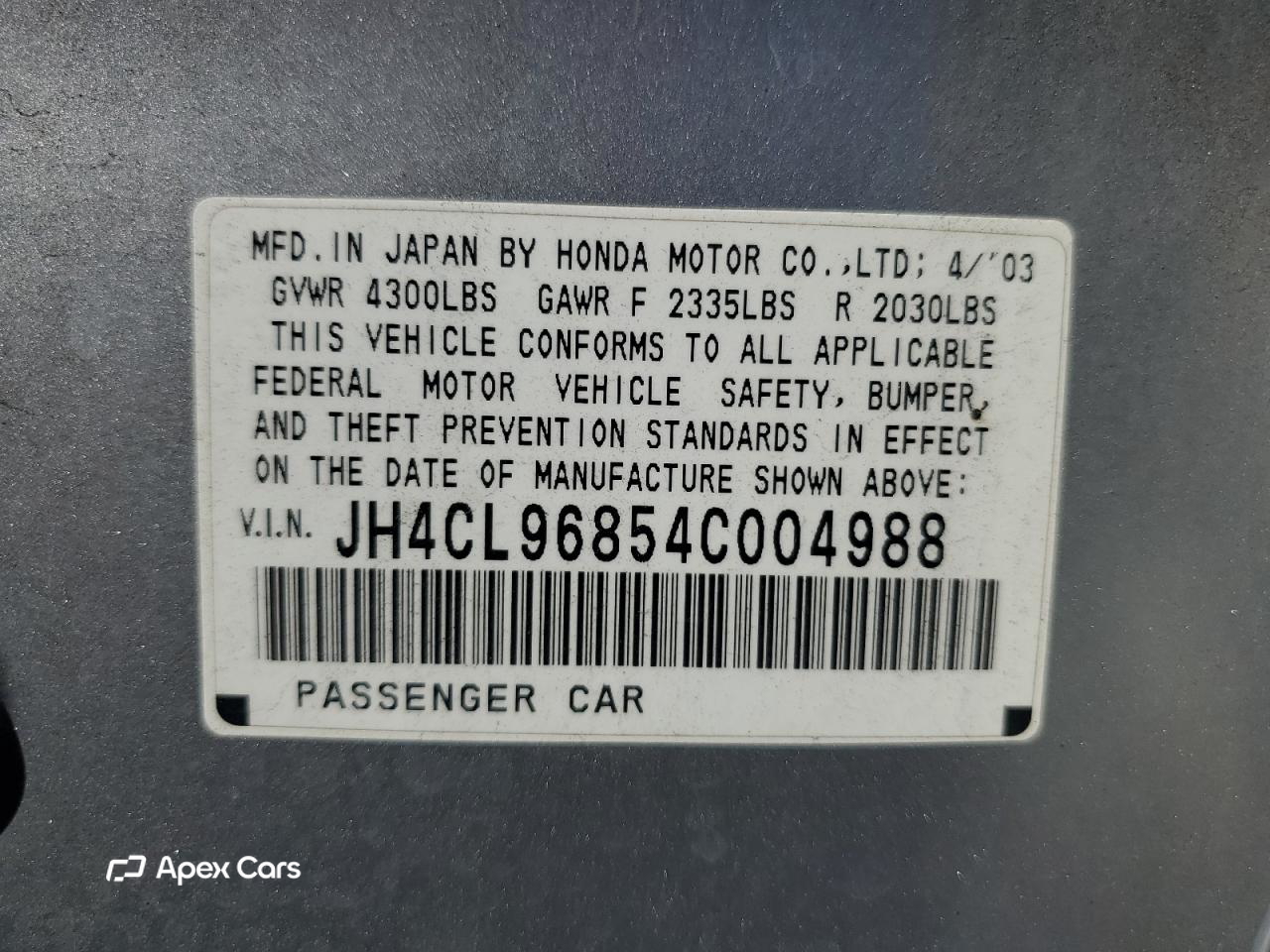 Acura TSX 2004