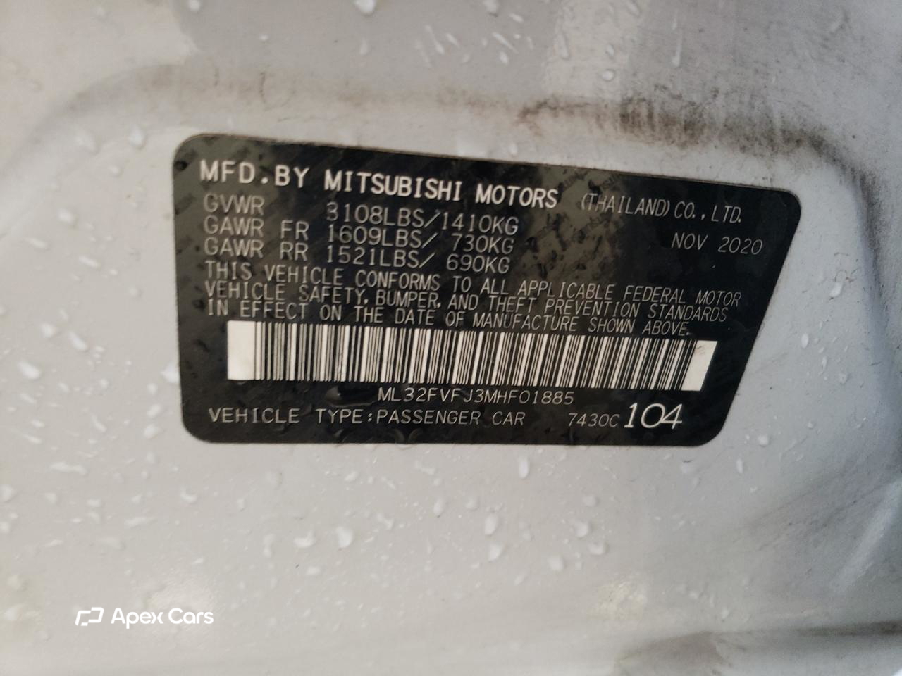 Mitsubishi Mirage 2021