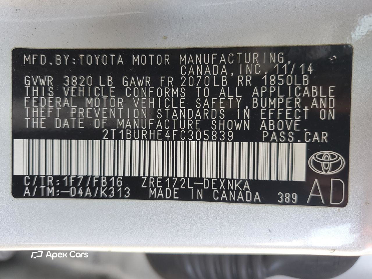 Toyota Corolla 2015