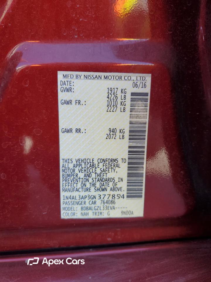 Nissan Altima 2016