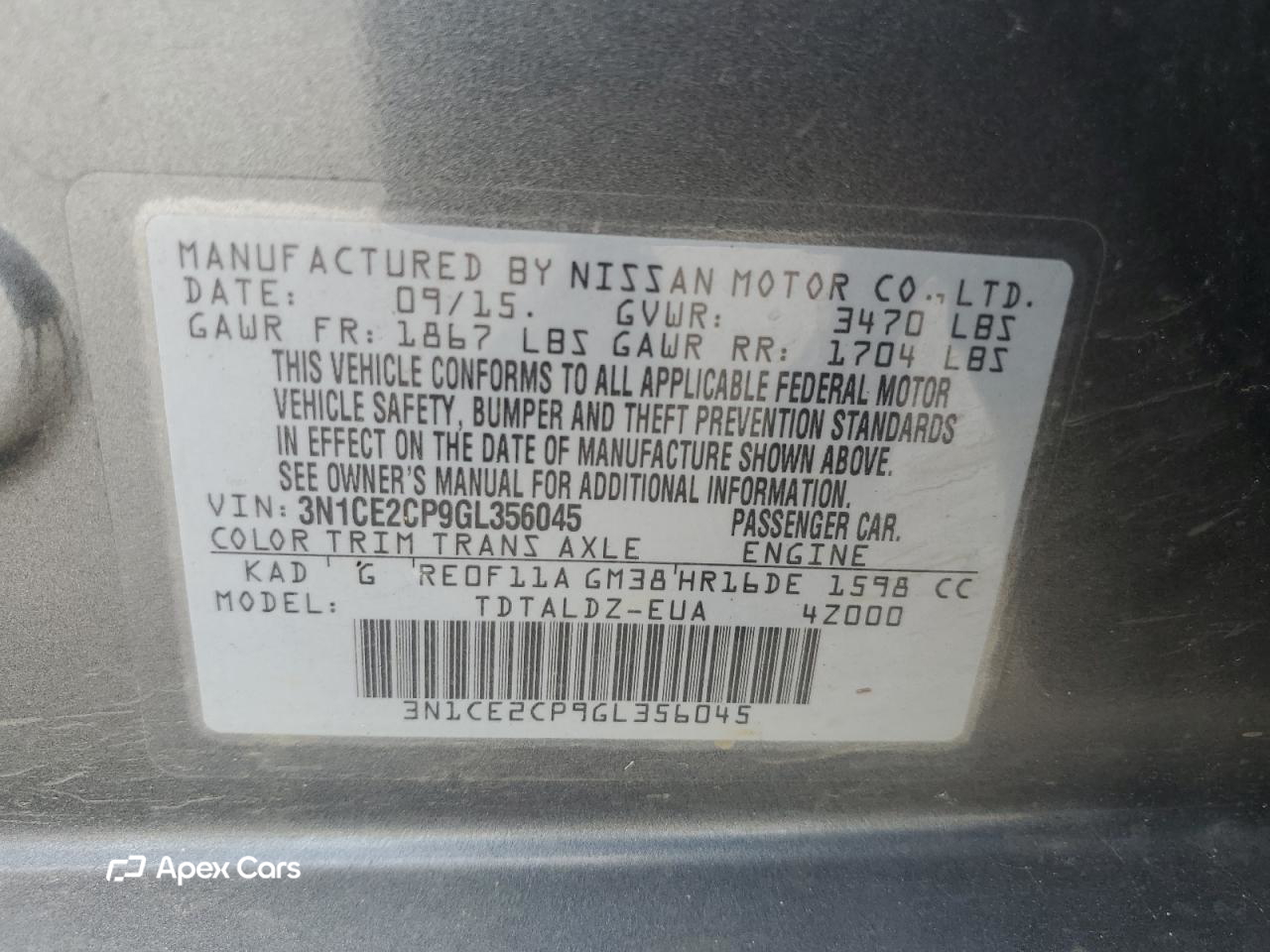 Nissan Versa 2016