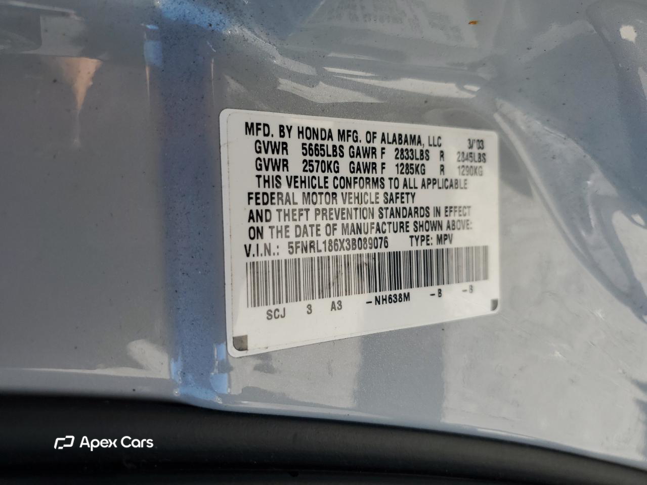 Honda Odyssey 2003