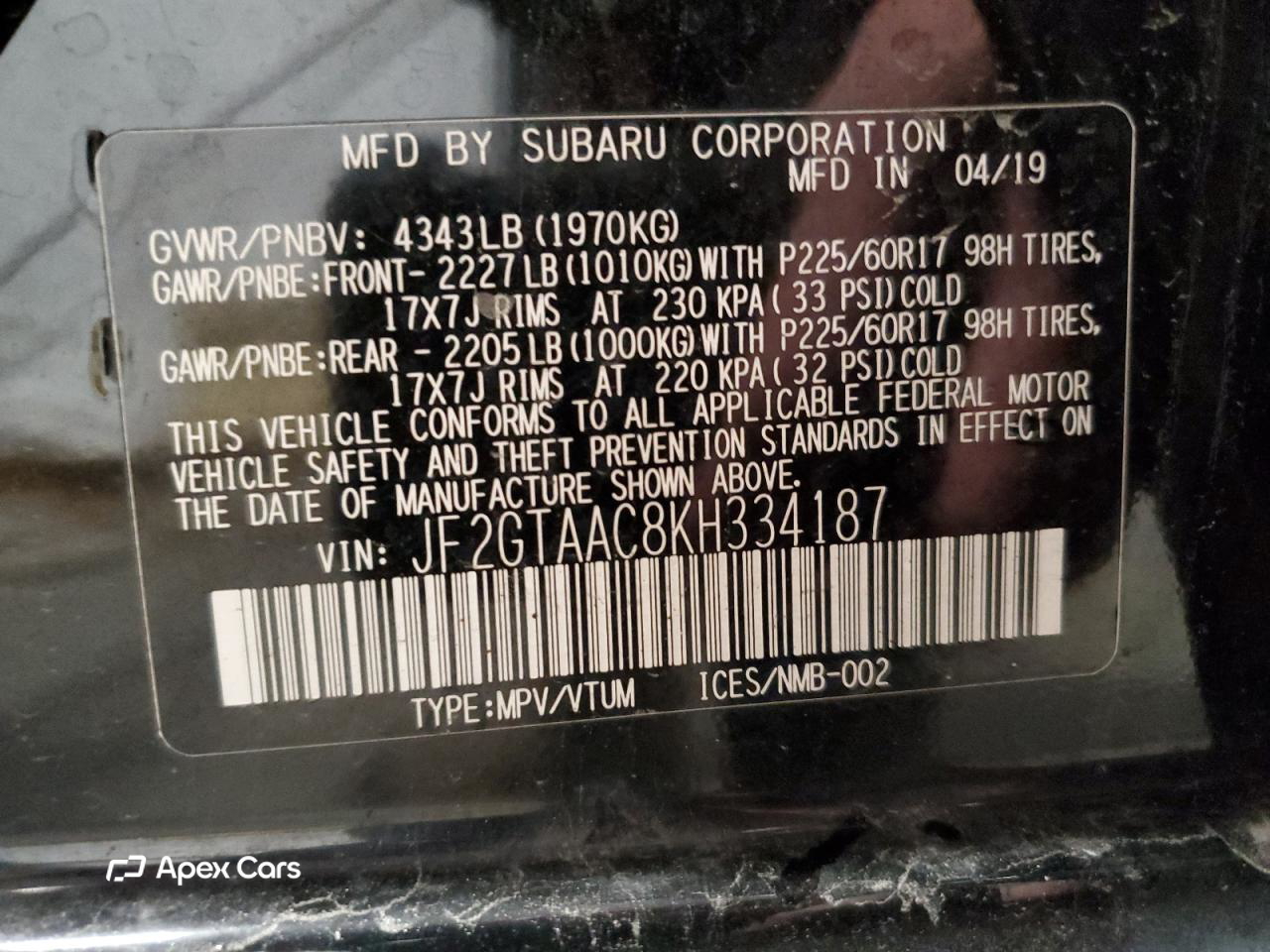 Subaru XV 2019