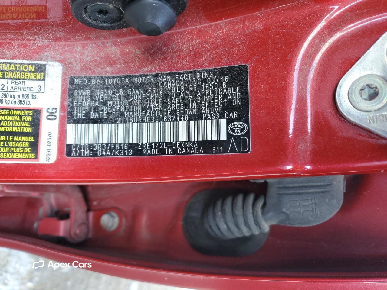 Toyota Corolla 2016