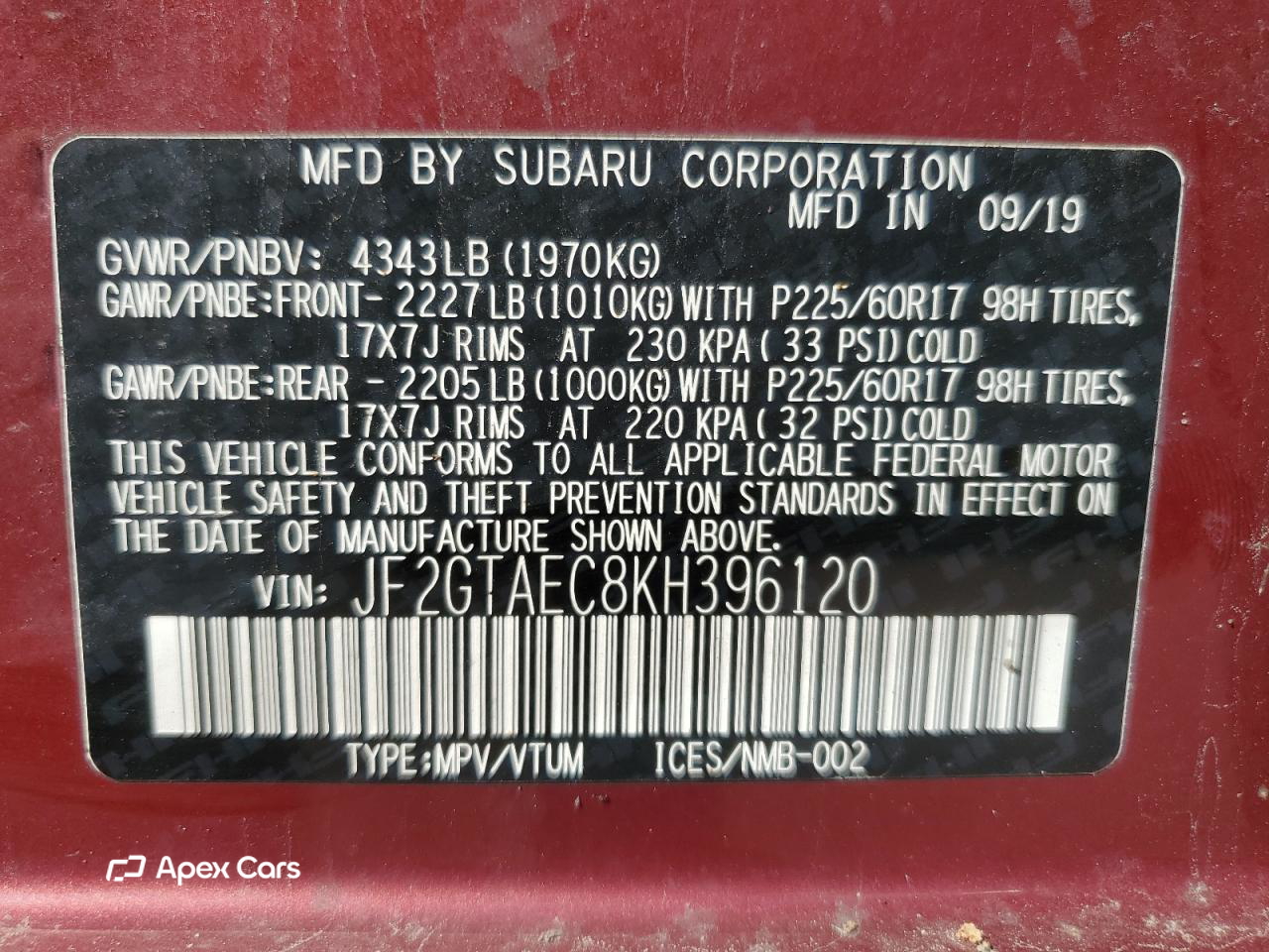 Subaru XV 2019