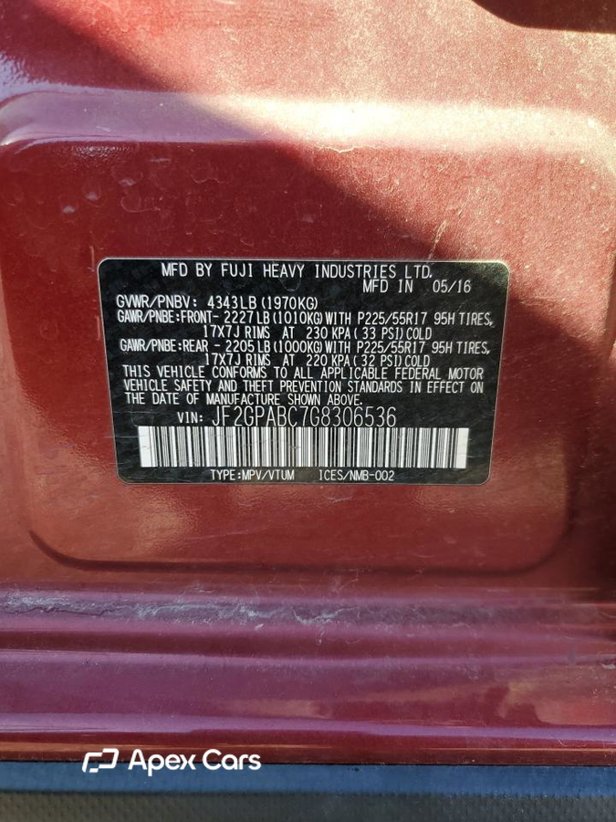 Subaru XV 2016