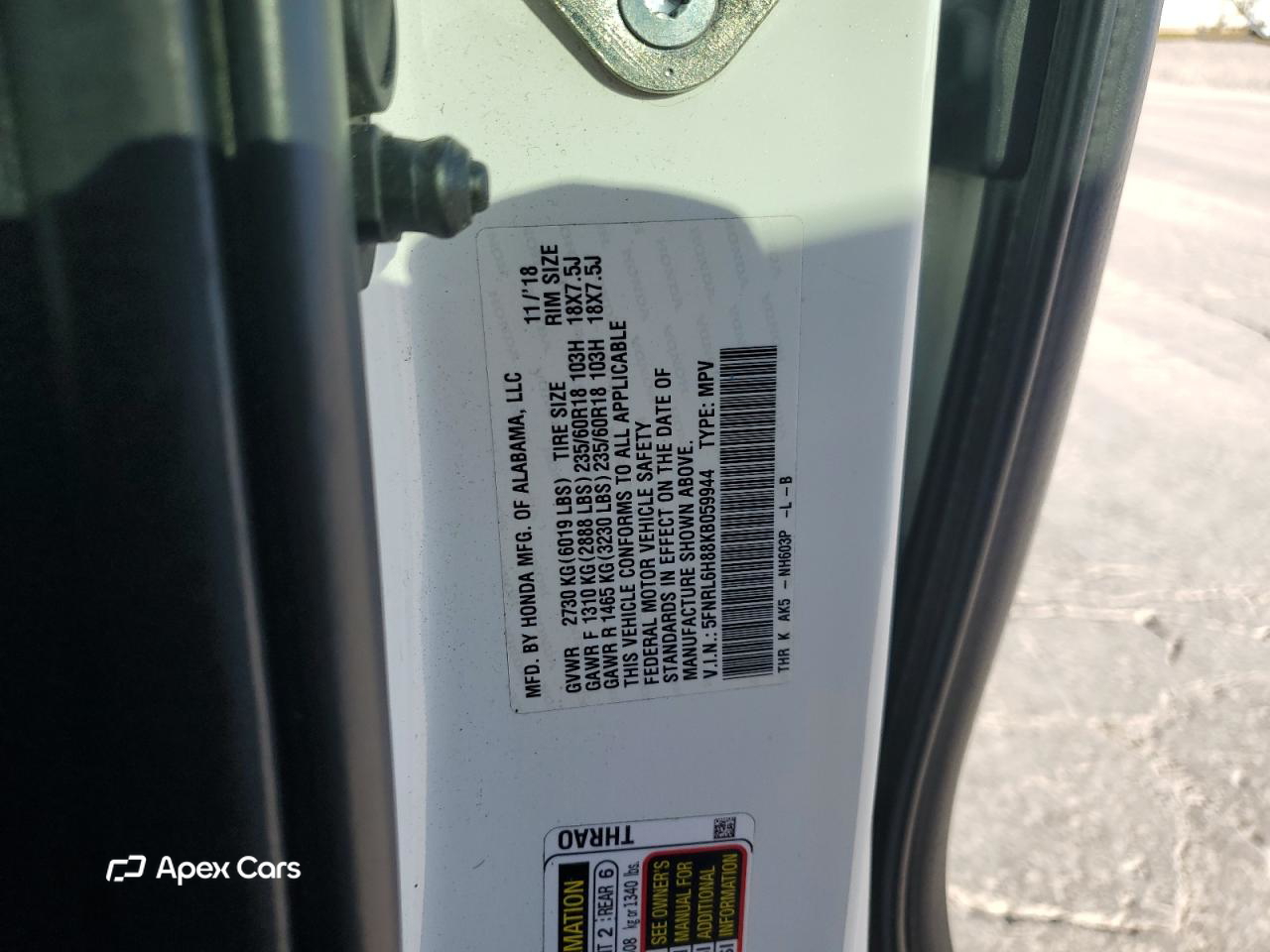 Honda Odyssey 2019
