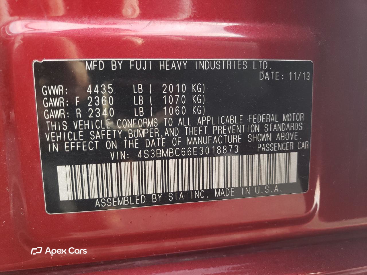Subaru Legacy 2014