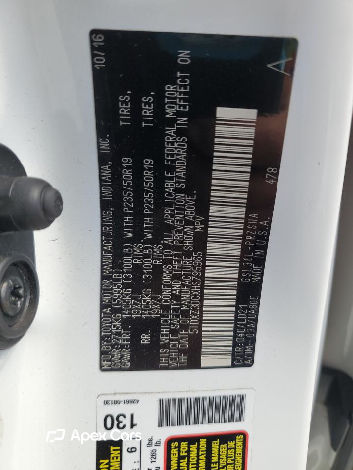 Toyota Sienna 2017