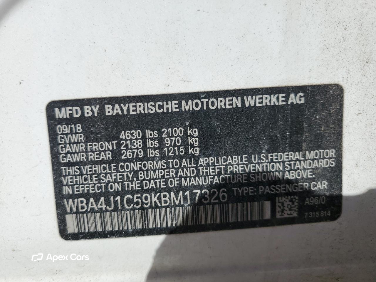 BMW Series 4 2019