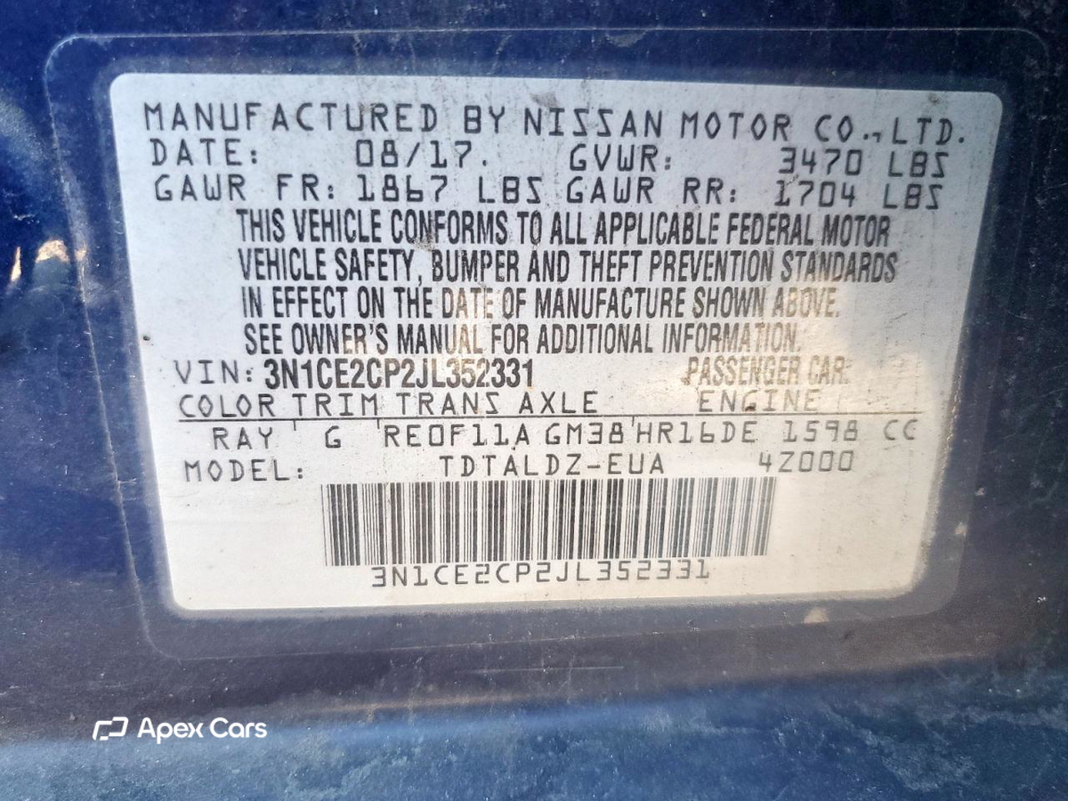 Nissan Versa 2018