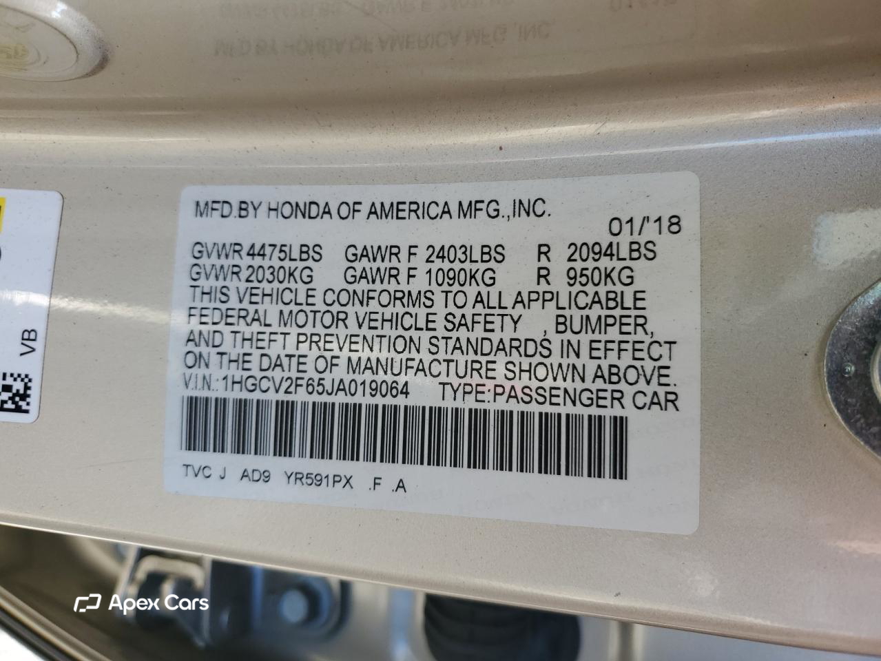 Honda Accord 2018